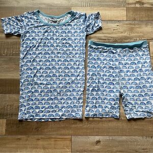 Little Sleepies bamboo short sleeve and shorts set, size 12-14